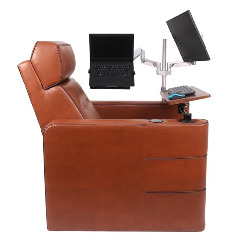 Image of Recliners India Work from Home Recliner - Wireless Charging - Adjustable Reclining - Adjustable Neck Support - Tiltable Double Swivel Table - Backlit Cup Holder - Laptop Tray - Zuum Executive