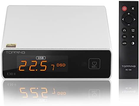 Topping E30 II DAC HiFi 2 x AK4493S Amplifier Direct Mode Decoder for USB/Coax/Opt Inputs Stereo Digital Audio Decoder PCM 32bit 768kHz DSD512 Native Red