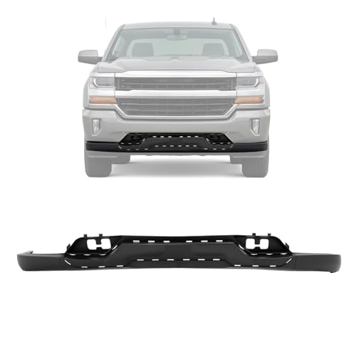 KUAFU Front Lower Bumper Valance 3PCS Panel Compatible with 2016-2018 Chevy Chevrolet Silverado 1500 2019 Silverado 1500 LD Replaces 84029815 Air Dam Spoiler w/Z71 Package & Skid Plate Plastic