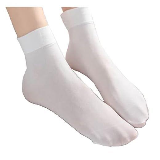 kit 10 Pares Meias Social Fina Soquete Feminina confortável Branco