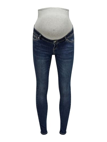 ONLY MATERNITY Skinny fit Jeans OLMWAUW Mid Waist Skinny Fit Jeans Dark Blue Denim XL 32 Dark Blue Denim