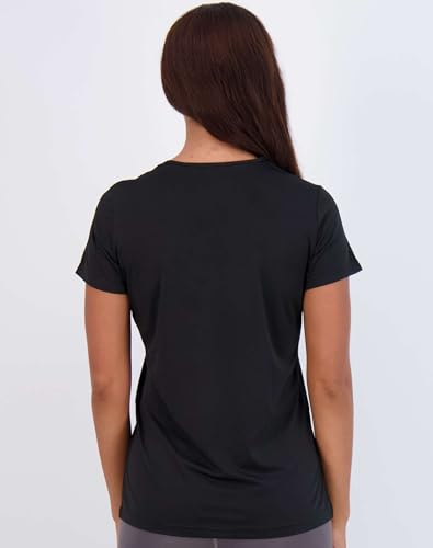 Image of Real Essentials 5 Pack: Women's Dry Fit Tech Stretch Short-Sleeve Crew Neck Athletic T-Shirt Available in Plus Size Set Medium