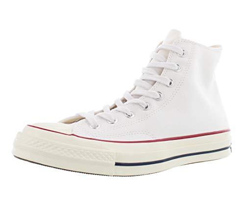 Image of Converse Unisex Chuck Taylor 70s High Top Sneakers, White /Garnet /Egret, 8.5 US Women /6.5 US Men
