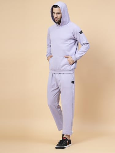 Image of Rigo Cotton Fleece Full Sleeves Oversized Co-ord Set for Men | Printed Hooded Track Suit Set for Men