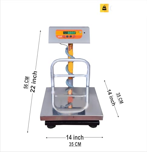 Image of GRAMTECHNOLOGY Pole Weighing Scale 150kg x 10 gm Weight Machine for Shop, Factory, kirana store, Sweet shop Digital computer kanda and other uses 66 (150 kg)