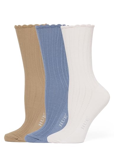 Image of HUE Women's Scalloped Pointelle Crew Sock