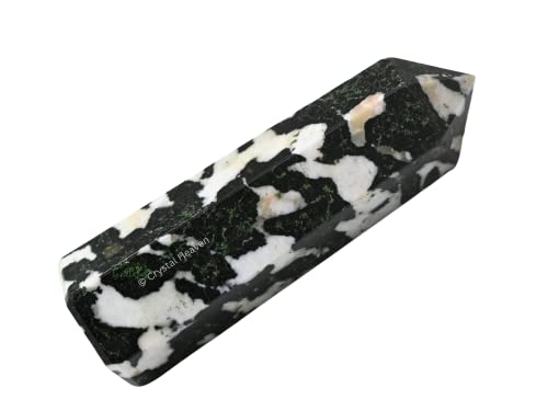 Image of Certified Black and White Tourmaline Crystal Tower Obelisk Point For Chakra, Healing And Balancing - Aaa Grade Original Certified Gemstone Agate For Reiki Meditation Yoga Spiritual (3-4 Inches)