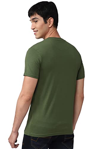 Image of Peter England Men's Solid Slim Fit T-Shirt