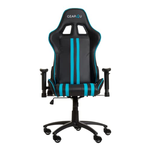 GEAR4U Gaming Stoel - Eliteserie Lichtblauw|Bureaustoel met EEN...