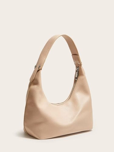 Designer Hobo Handbag for Ladies,Stylish Crescent&Dumpling Shaped PU Leather Shoulder Bag,Top Handle Tote with Zipper4