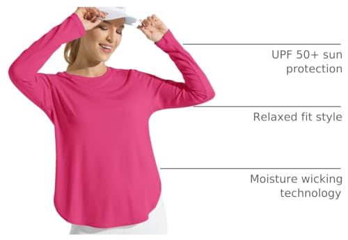 Image of G4Free Lightbreeze Womens UPF 50+ Long Sleeve Workout Tops Quick Dry UV Sun Shirt Running Gym Hiking Yoga Casual Lightweight