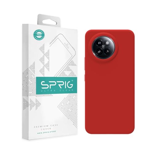 Image of SPRIG Compatible with Mi 14 Civi Premium SilkTone Back Cover Drop Tested Shock Proof Mobile Case for Men, Women, Boys and Girls with Camera Protection (Red)