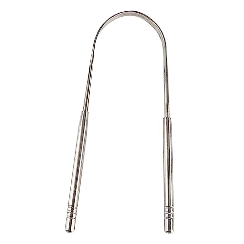 HAPINARY 2Pcs Stainless Steel Scraper Oral Tool for Bad Breath Fresh Breath Durable Silver and Finish Cleaning Brush for Adults