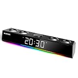 Computer Speakers, Bluetooth Computer Soundbar, 3.5mm Aux-in Computer Speakers for Desktop Monitor,