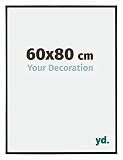 yd. Your Decoration - 60x80 cm - Cadre Photo en Plastique Avec Verre acrylique - Anti-Reflet - Excellente Qualité - Noir Mat - Cadre Decoration Murale - Evry.