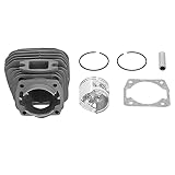 Chrees Zylindersatz aus Eisen + Aluminiumlegierung für 5800 58cc Benzin-Kettensägen-Ersatzteile, Stabile Leistung, Professionelle Fertigung, Unterstützt Hohe Leistung, Universeller 45,2-mm-Satz,