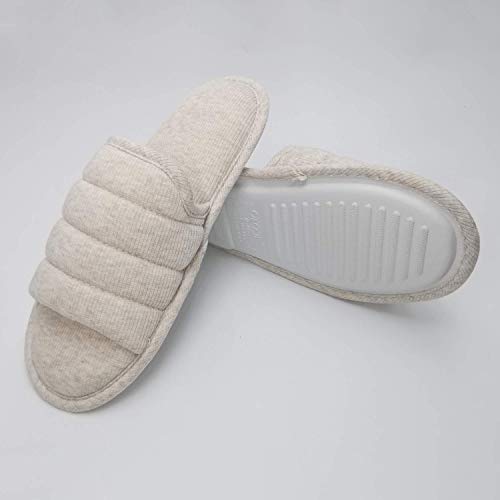 ofoot Womens Cotton Memory Foam Summer House Slippers Slides Indoor Bedroom Sandal Shoes Open Toe Washable With Non Slip Rubber Sole3