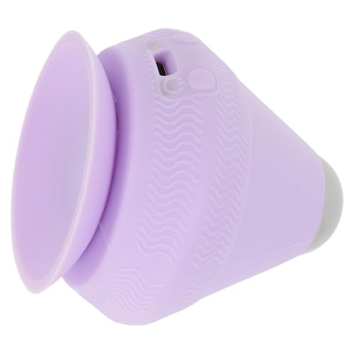 Balle de massage vibrante chauffante violette à ventouse pour détendre les muscles en profondeur