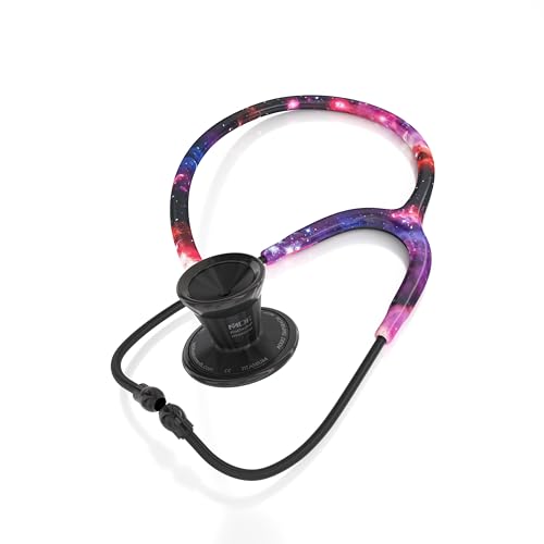 Image of MDF Instruments Galaxy Blackout ProCardial Cardiology Stethoscope, Limited Edition Mprints, Lightweight Titanium, Adult, Dual Head, Galaxy Tube, Blackout Chestpiece-Headset, MDF797TGXBO