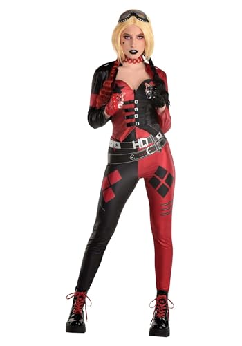 Amscan Harley Quinn Disfraz de Halloween para mujer, Escuadrón Suicida 2, Grande (12-14), incluye camiseta y pantalones, multicolor