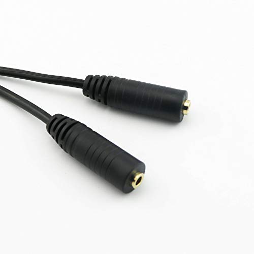 Cable de audio jack 6.35mm macho a doble 3.5mm hembra 30cm miniatura 4