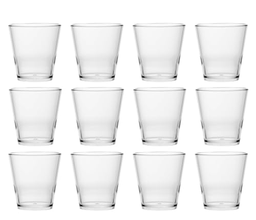 Garnet – Vaso de plástico reutilizable para café, 12 unidades, apto para lavavajillas, 8 cl de caldo, 100% fabricado en Italia