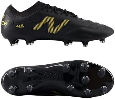 Amazon | New Balance メンズ 442 Elite Fg V2, ブラック/ゴールド