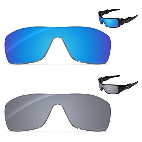 Image of Performance Replacement Lenses Compatible with Oakley Oil Rig, Polarized, UV Protection, Anti-Scratch