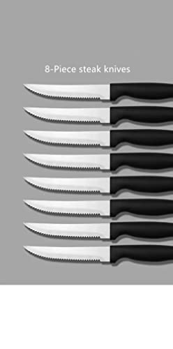 Knife Set, 17 Pieces Kitchen Knives Set Includes 13Pcs Stainless Steel Chef Knives, Knife Sharpener, Acrylic Block Stand, Sharp Scissors And Peeler For Cutting Slicing Chopping Dicing(Silver) #TOP2