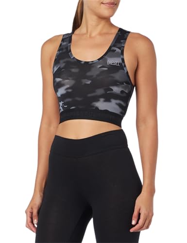 Diesel Uftk-Trudy Top Mujer camiseta sin mangas ajustada de punto acanalado