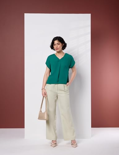 Image of Symbol Premium Women's Relaxed Fit Crop Top | Desk-to-Dinner (Available in Plus Sizes) Polyester