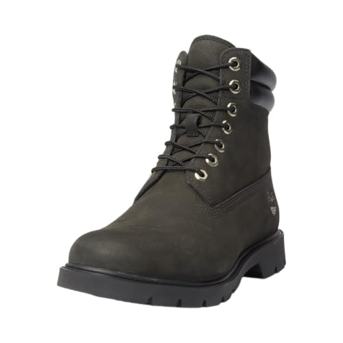 Timberland Męski 6-Calowe Podstawowe Skórzane Buty, Jet Black, 43 EU