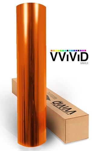 Image of VViViD Transparent Colorful Vinyl Window Tinting Sheets (30 inch x 25ft, Orange)