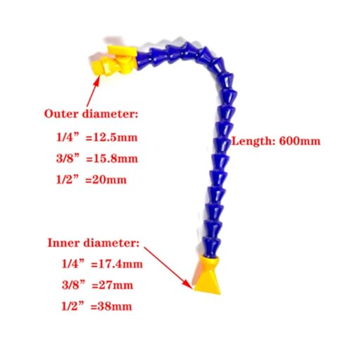 Tubo plástico azul de 1/2 pulgada para manguera de refrigerante BPS CNC 5