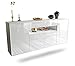 Produktbild Dekati Sideboard McAllen hängend (180x77x35cm) Korpus Weiss matt - Front Hochglanz Weiß - Push to Open - Leichtlaufschienen