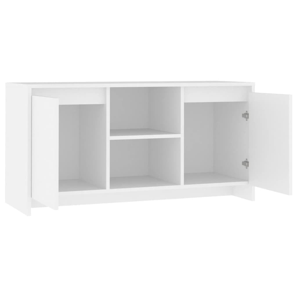vidaXL Mueble para TV Soporte Mobiliario Armario Aparador Salón Sala de Estar Dormitorio Decoración de Madera Contrachapada Blanco 102x37,5x52,5 cm