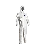 Coverguard Lot de 25 - Combinaison jetable Avec Capuche Microporous Blanc - SPP + Film microporeux M - Vêtement jetable