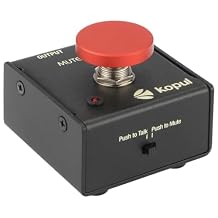Momentary Microphone Mute/Talk Button Push-to-Talk or Push-to-Mute, LED Indicator,XLR in/Out, Desktop or Footswitch Use, for Dynamic & Condenser Mics for Podcast, Online Meetings, Live Events