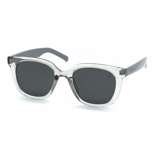 Óculos de Sol Clássico Clean Quadrado Polo London Club, Lente Proteção UV400 kit contém Case Couro ECO (Marrom Clear/Fumê)