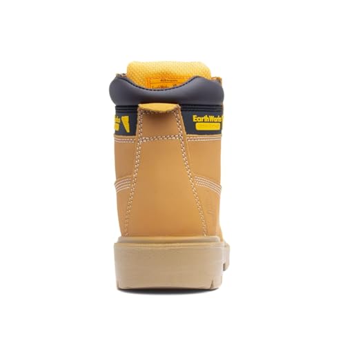 EarthWorks Safety - EarthWorks Hammer Mens Lace Honey Safety Boot - Size 6 UK - Gold - Image 5
