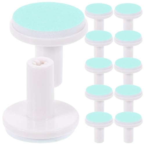 Didiseaon Baby Nail File Pads, 12pcs Nail Trimmer Replacement Pads Electric Grinding Heads Polish Disc for Infants Over 12 Months Green