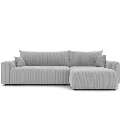 GREKPOL Sofa mit Schlaffunktion 278x145 Sofa 3 Sitzer XL - Ecksofa mit Schlaffunktion und Bettkasten - Schlafsofa mit Bettkasten - Wohnzimmer Couch