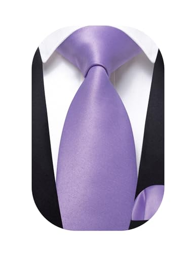 Image of Barry.Wang Boys Ties Pre-Tied Satin Solid Color Kids Tie Pocket Square Set Adjustable Formal Necktie Graduation School
