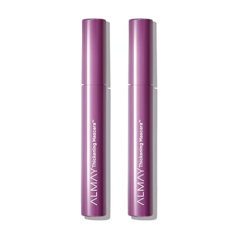 Almay Mascara, Thickening, Volume & Length Eye Makeup with Aloe and Vitamin B5, Hypoallergenic-Fragrance Free, Ophthalmologist Tested, 402 Black (Pack of 2) Cover