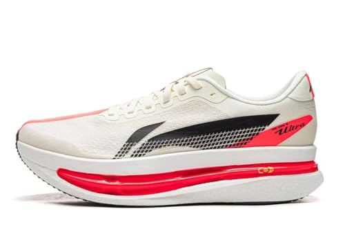 LI-NING Red Hare 9 Ultra Men's Running Shoes Lightweight Breathable Racing Training Sneakers Champagne White US 10