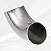 X AUTOHAUX 2pcs OD 1.75 Inch 90 Degree 1.5mm Thickness Mandrel Bend Elbow SS304 Stainless Steel Bend Tube Exhaust Elbow Pipe for Car Modified Exhaust System