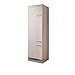 Flex-Well Kühlschrankumbauschrank NEPAL - Umbauschrank für Kühlschrank - 3-türig - Breite 60 cm - Creme glänzend/Eiche Sonoma