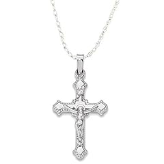 14k White Gold Pendant + 18" White Gold Chain