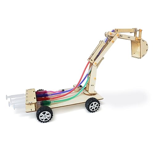 Sorandy Modelo de Excavadora Hidráulica de Madera para Niños, Juguete Educativo Divertido, Kit de Enseñanza Stem para Uso Doméstico o Escolar