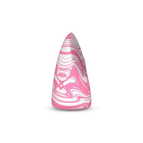 Image of MARY JO K HD Coverage Beauty Blender | Wedge-shaped Design for Even Blending | Semi-rounded Base + Top Hill Tip | Dry & Wet Use | For Full Face Professional Makeup | Available in 6 Colors | (White & Pink)